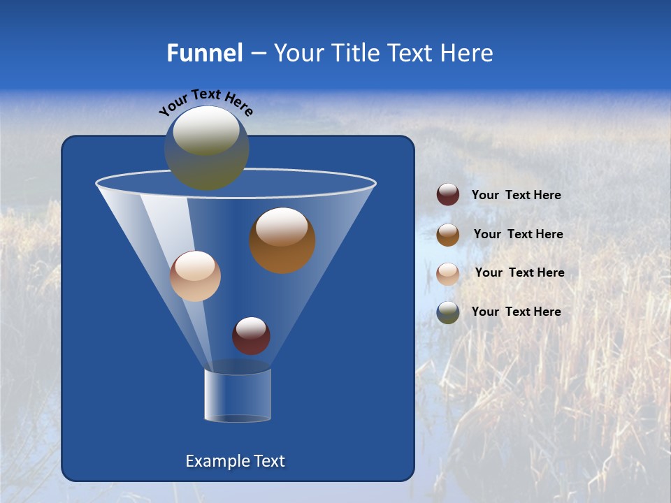 A River In The Middle Of A Grassy Field PowerPoint Template