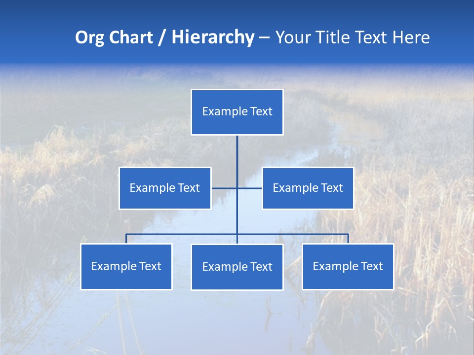 A River In The Middle Of A Grassy Field PowerPoint Template