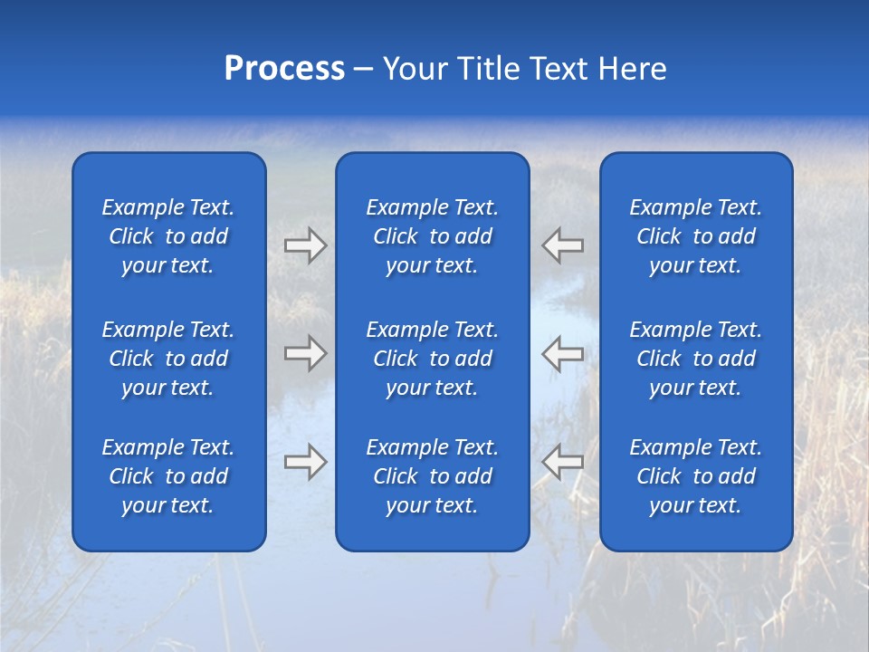 A River In The Middle Of A Grassy Field PowerPoint Template