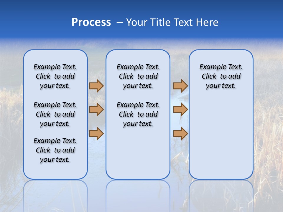 A River In The Middle Of A Grassy Field PowerPoint Template