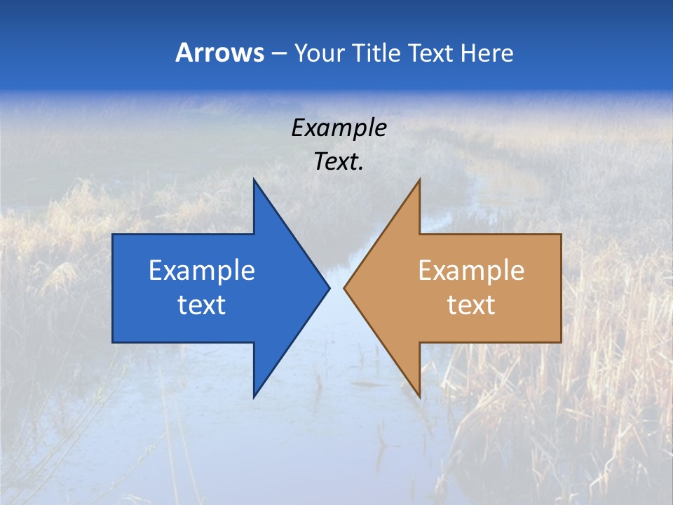 A River In The Middle Of A Grassy Field PowerPoint Template