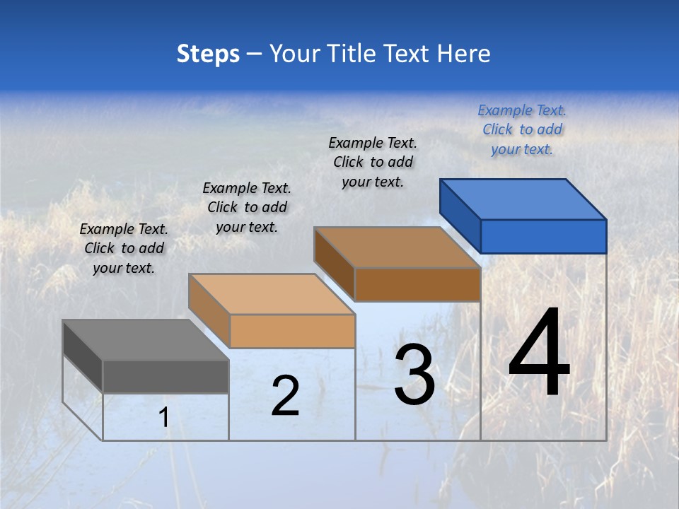A River In The Middle Of A Grassy Field PowerPoint Template