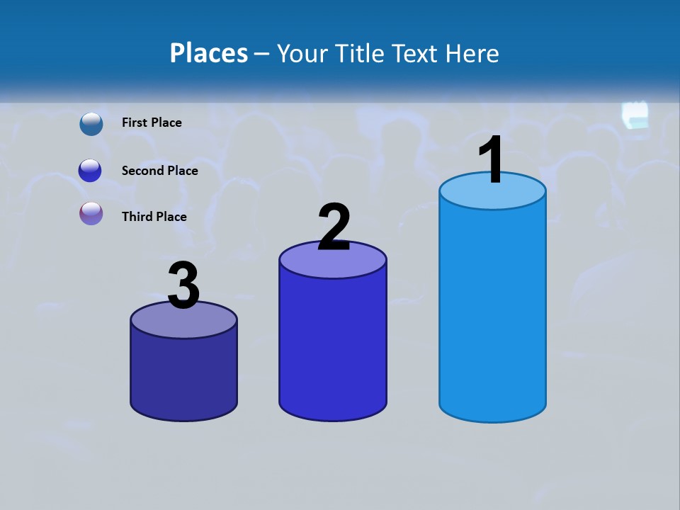 A Crowd Of People In A Theater Watching A Presentation PowerPoint Template