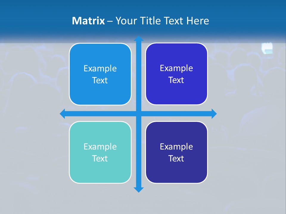 A Crowd Of People In A Theater Watching A Presentation PowerPoint Template