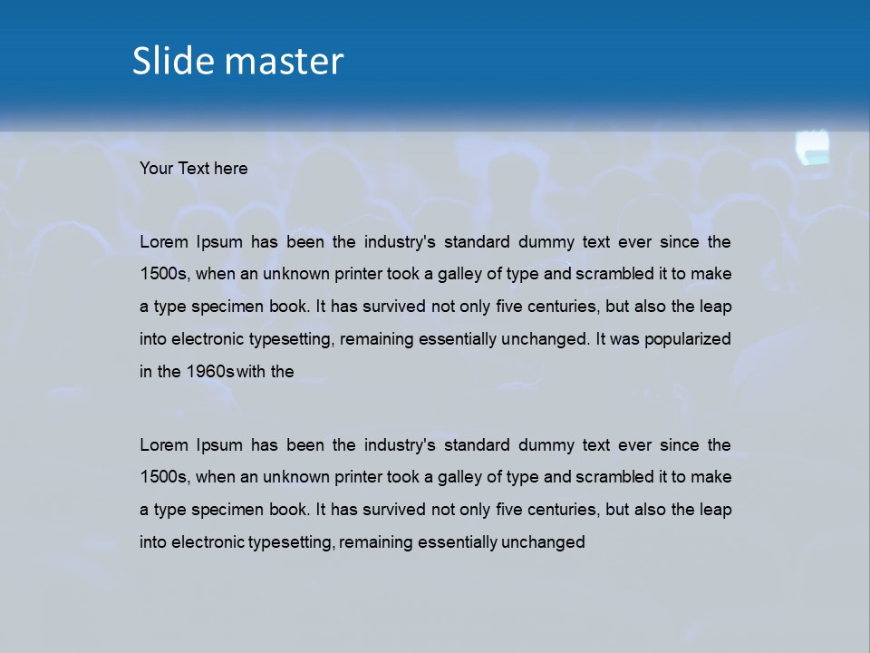 A Crowd Of People In A Theater Watching A Presentation PowerPoint Template