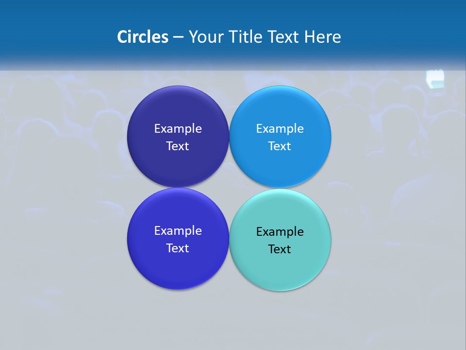 A Crowd Of People In A Theater Watching A Presentation PowerPoint Template