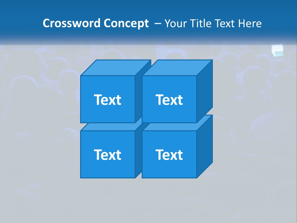 A Crowd Of People In A Theater Watching A Presentation PowerPoint Template