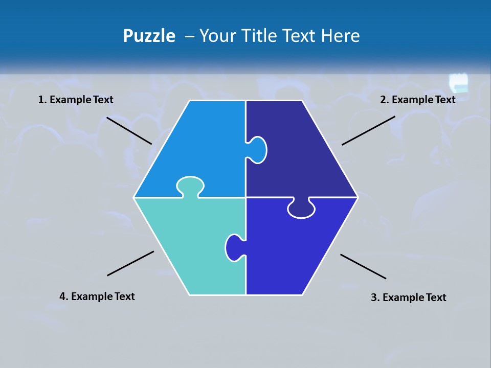 A Crowd Of People In A Theater Watching A Presentation PowerPoint Template