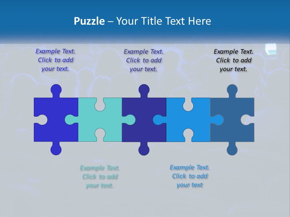 A Crowd Of People In A Theater Watching A Presentation PowerPoint Template