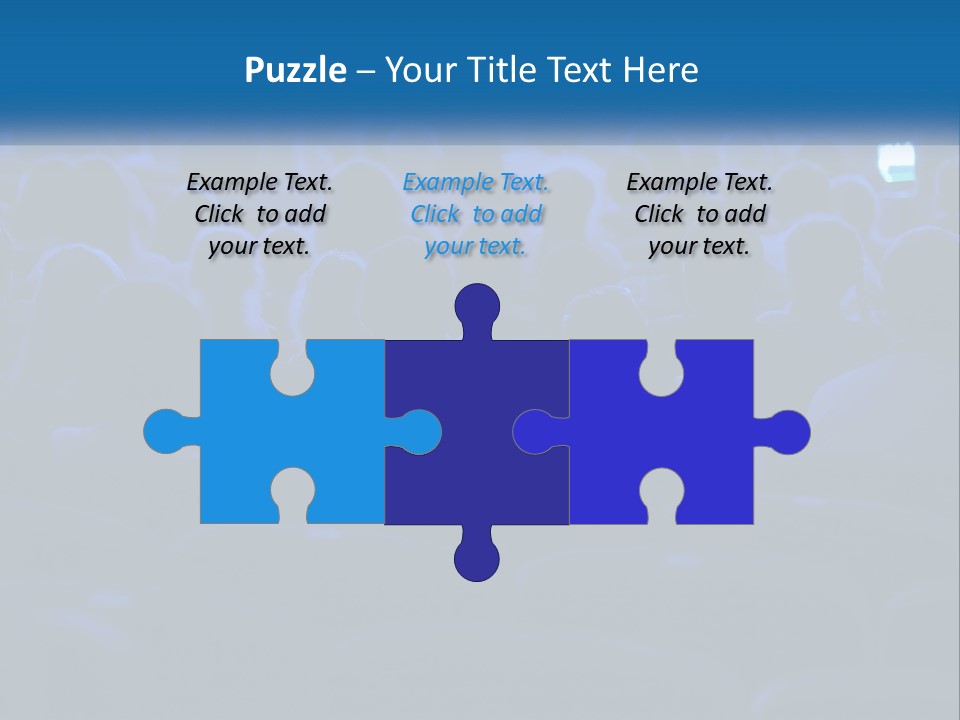 A Crowd Of People In A Theater Watching A Presentation PowerPoint Template