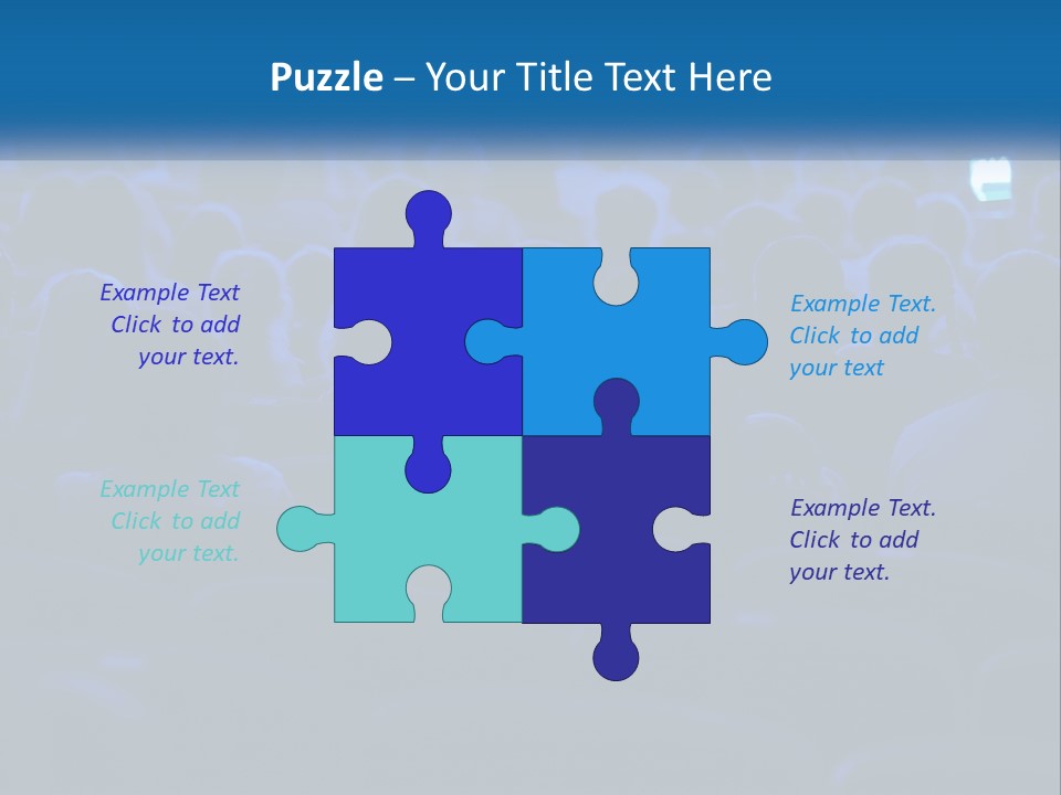 A Crowd Of People In A Theater Watching A Presentation PowerPoint Template