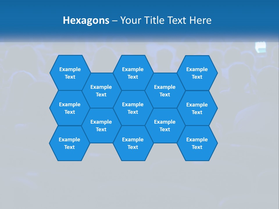 A Crowd Of People In A Theater Watching A Presentation PowerPoint Template