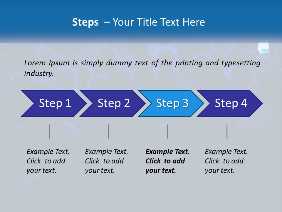 A Crowd Of People In A Theater Watching A Presentation PowerPoint Template