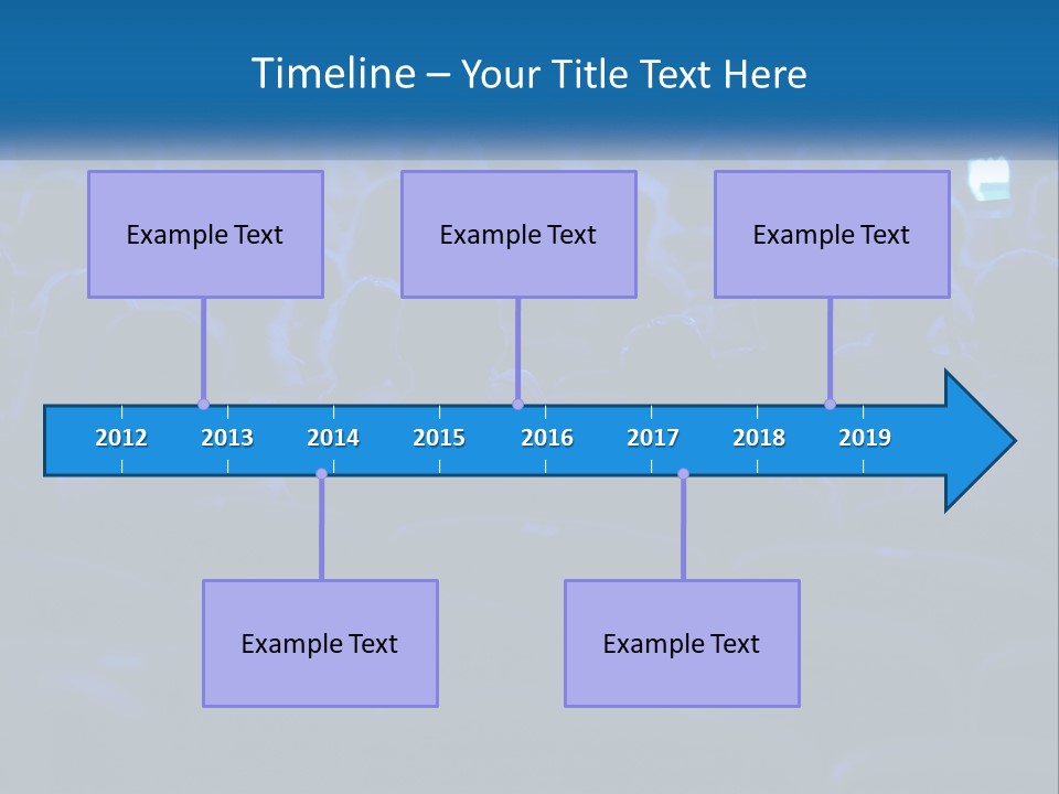A Crowd Of People In A Theater Watching A Presentation PowerPoint Template