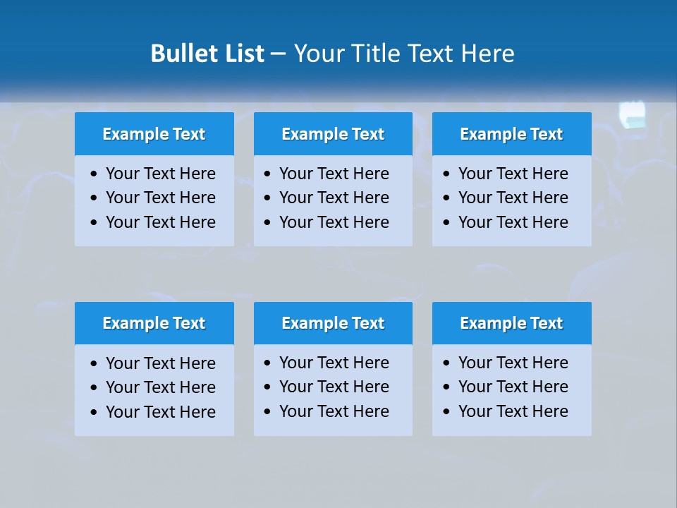 A Crowd Of People In A Theater Watching A Presentation PowerPoint Template