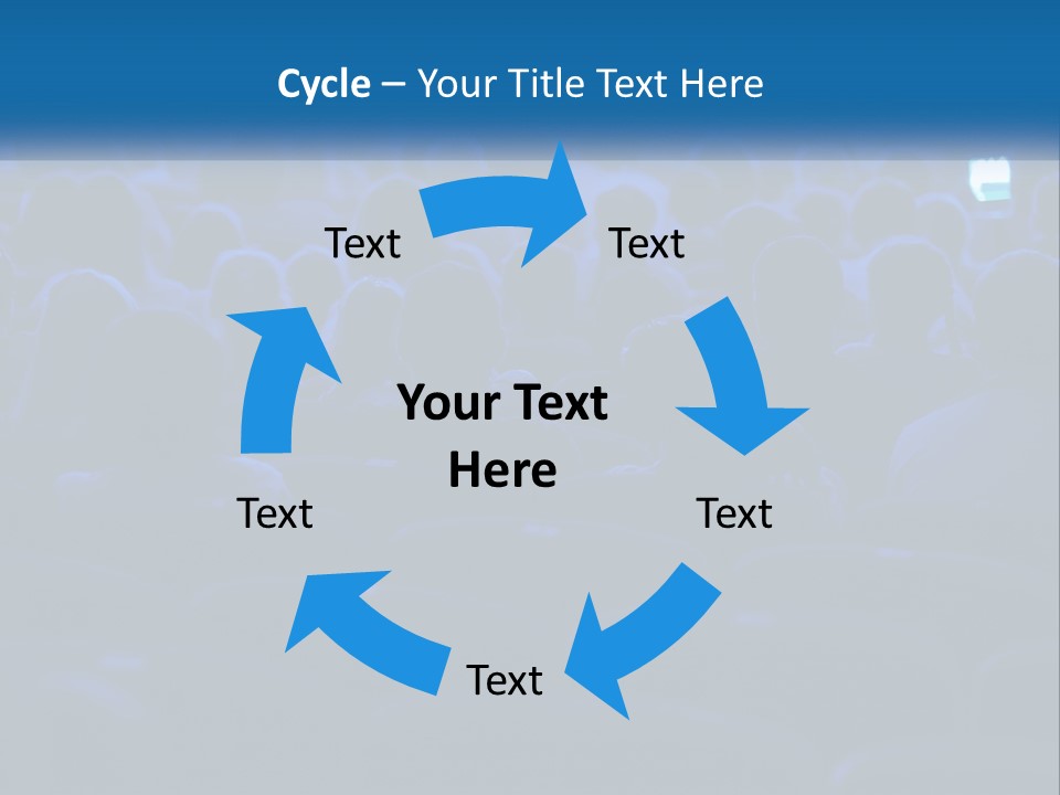 A Crowd Of People In A Theater Watching A Presentation PowerPoint Template