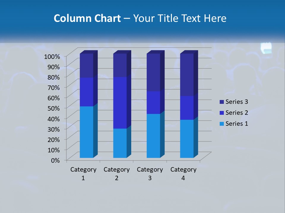 A Crowd Of People In A Theater Watching A Presentation PowerPoint Template