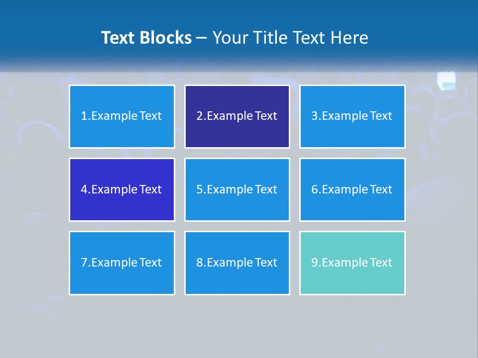 A Crowd Of People In A Theater Watching A Presentation PowerPoint Template