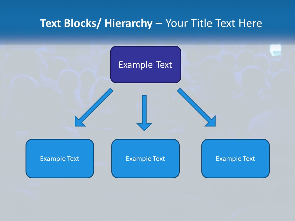 A Crowd Of People In A Theater Watching A Presentation PowerPoint Template