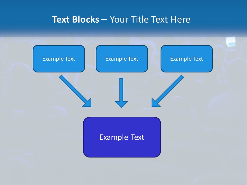 A Crowd Of People In A Theater Watching A Presentation PowerPoint Template