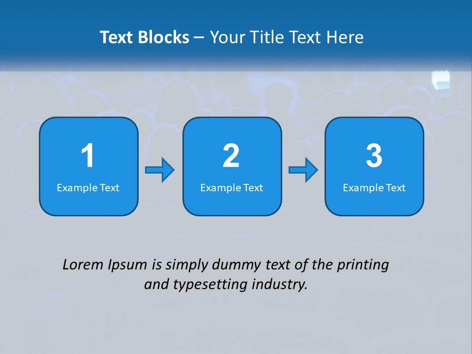 A Crowd Of People In A Theater Watching A Presentation PowerPoint Template