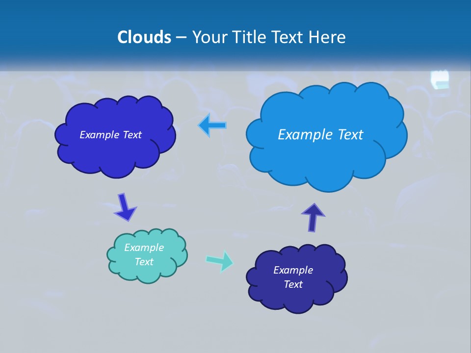 A Crowd Of People In A Theater Watching A Presentation PowerPoint Template
