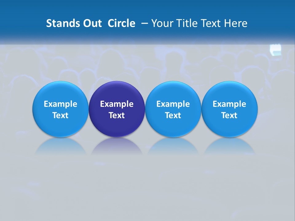 A Crowd Of People In A Theater Watching A Presentation PowerPoint Template