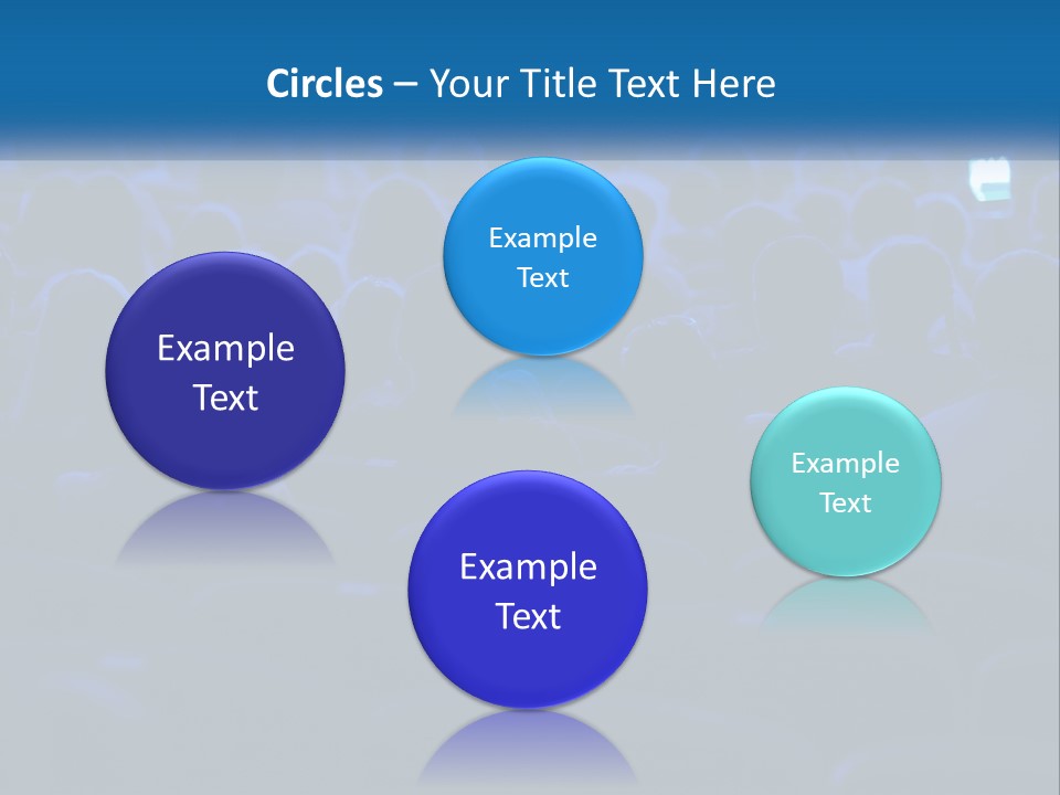 A Crowd Of People In A Theater Watching A Presentation PowerPoint Template