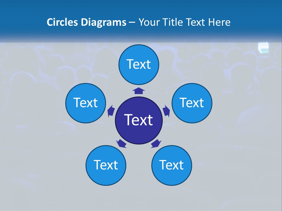 A Crowd Of People In A Theater Watching A Presentation PowerPoint Template