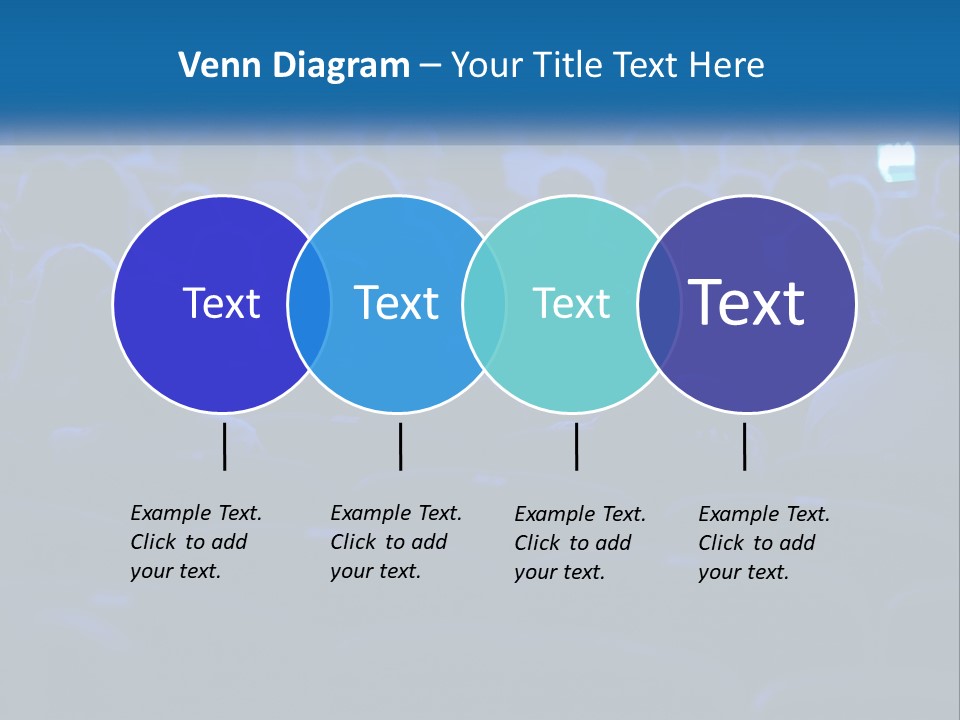 A Crowd Of People In A Theater Watching A Presentation PowerPoint Template