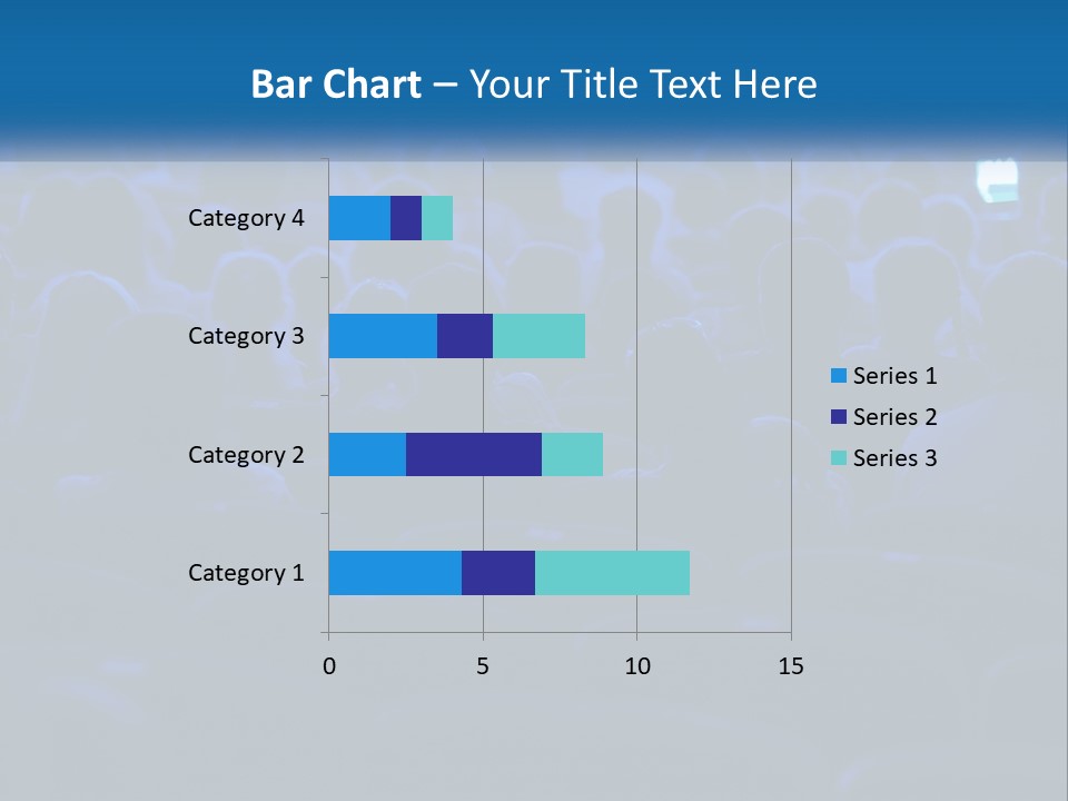 A Crowd Of People In A Theater Watching A Presentation PowerPoint Template