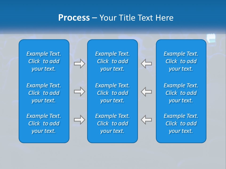 A Crowd Of People In A Theater Watching A Presentation PowerPoint Template