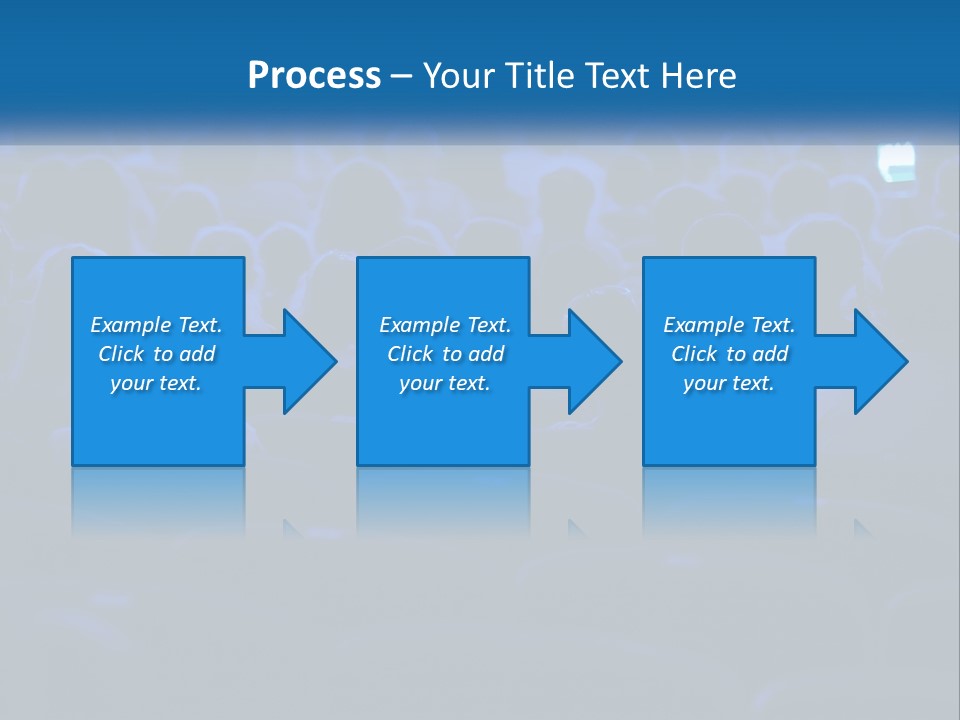 A Crowd Of People In A Theater Watching A Presentation PowerPoint Template