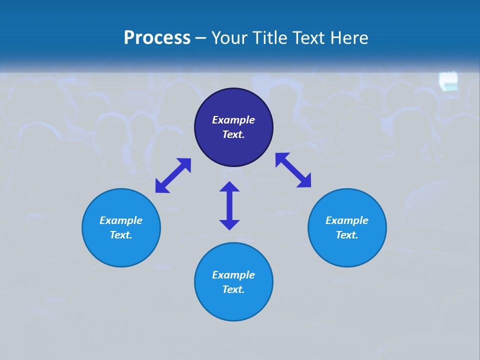A Crowd Of People In A Theater Watching A Presentation PowerPoint Template