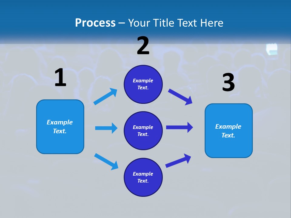 A Crowd Of People In A Theater Watching A Presentation PowerPoint Template