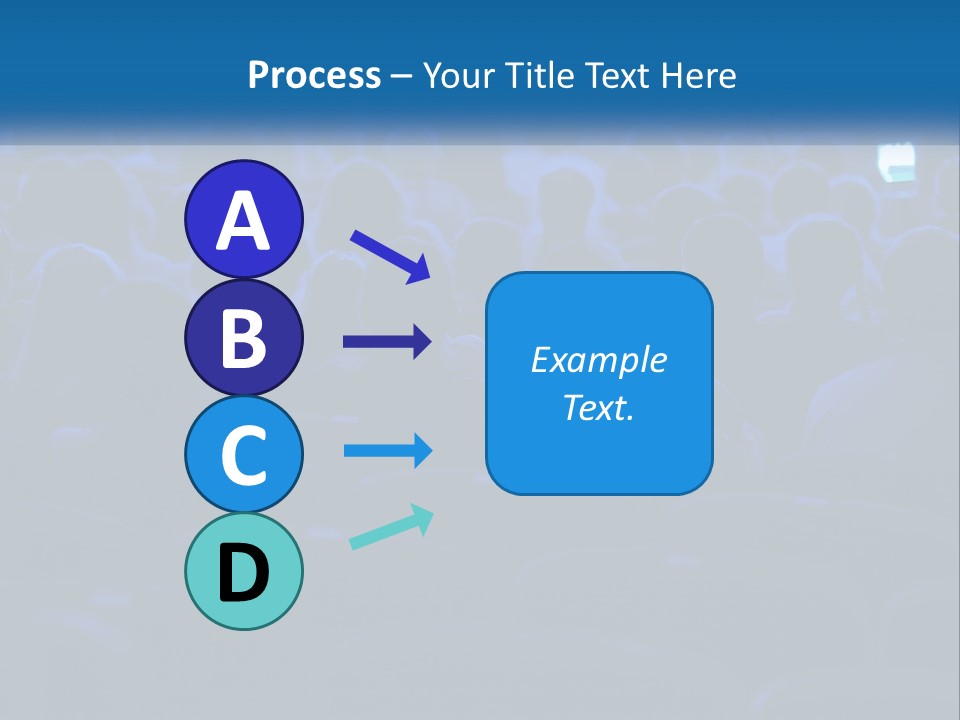 A Crowd Of People In A Theater Watching A Presentation PowerPoint Template