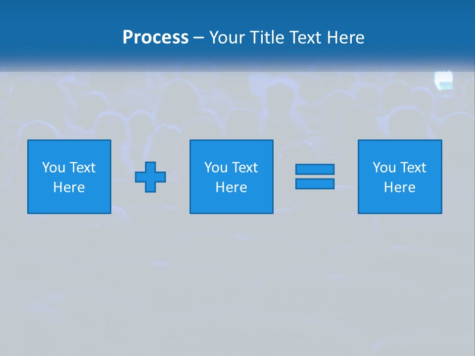 A Crowd Of People In A Theater Watching A Presentation PowerPoint Template