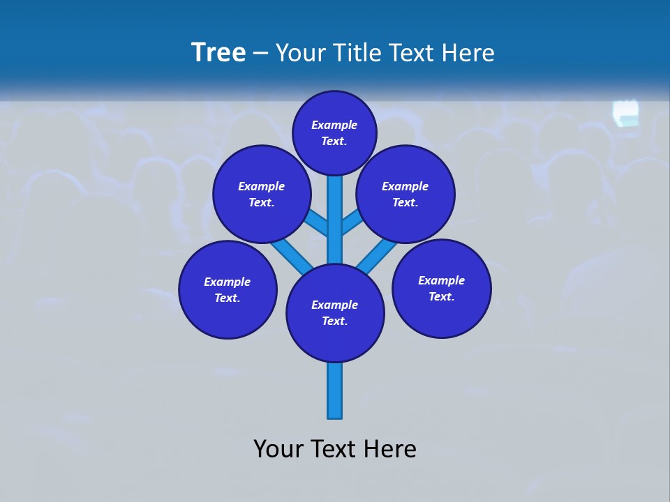 A Crowd Of People In A Theater Watching A Presentation PowerPoint Template