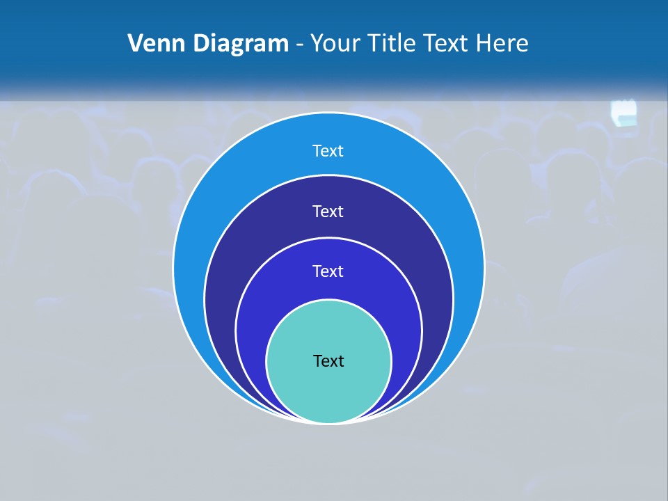 A Crowd Of People In A Theater Watching A Presentation PowerPoint Template
