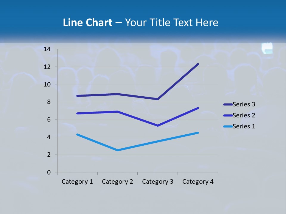 A Crowd Of People In A Theater Watching A Presentation PowerPoint Template