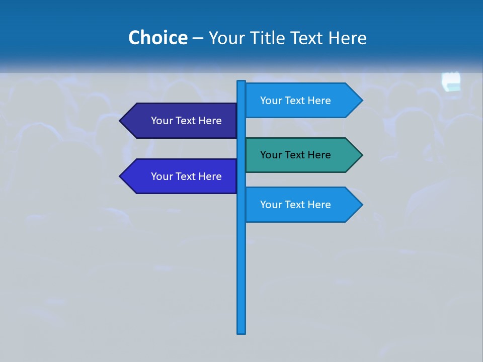 A Crowd Of People In A Theater Watching A Presentation PowerPoint Template