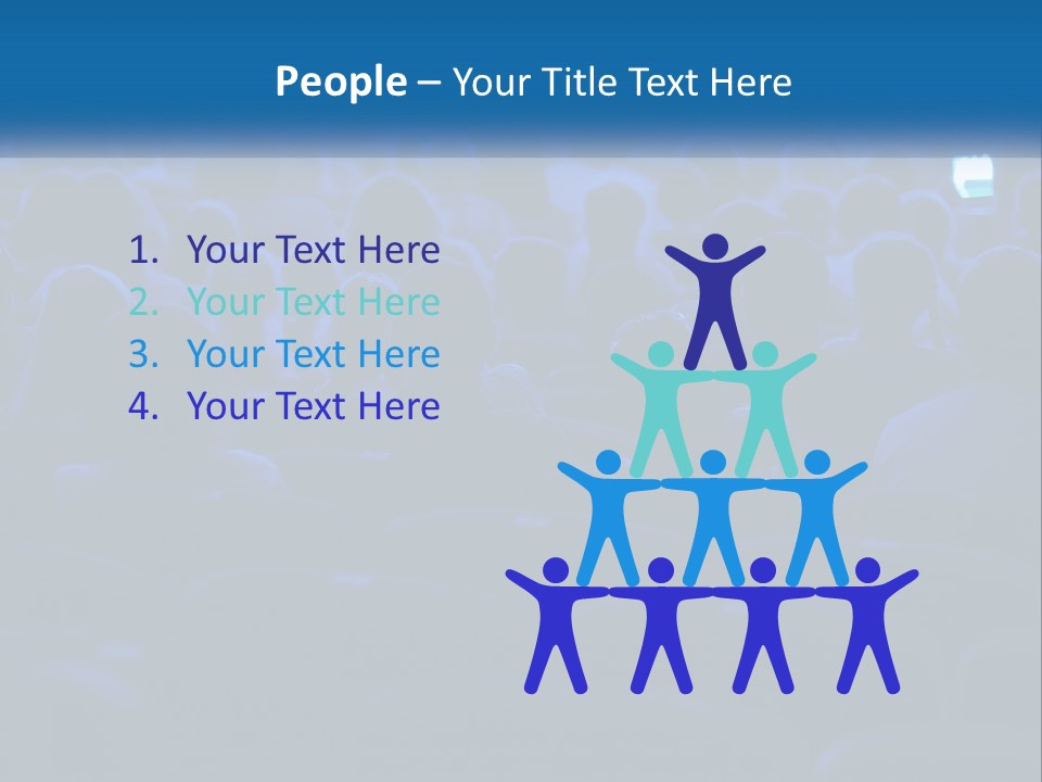 A Crowd Of People In A Theater Watching A Presentation PowerPoint Template