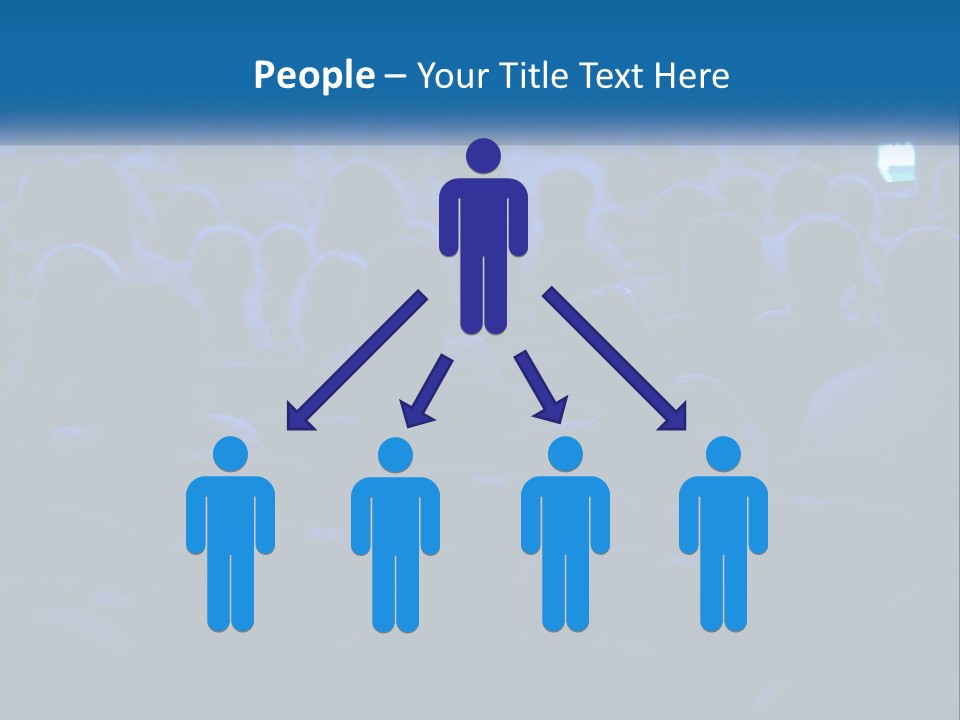 A Crowd Of People In A Theater Watching A Presentation PowerPoint Template