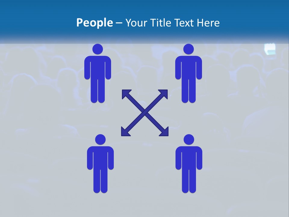 A Crowd Of People In A Theater Watching A Presentation PowerPoint Template