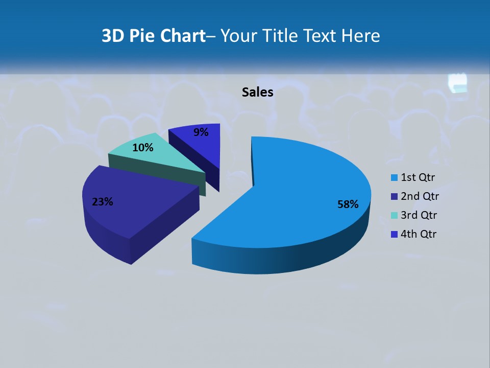 A Crowd Of People In A Theater Watching A Presentation PowerPoint Template