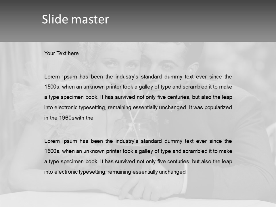 A Man And A Woman Drinking A Drink Together PowerPoint Template