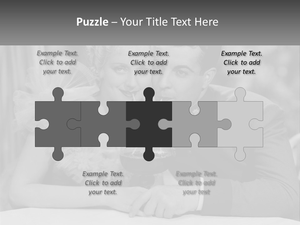 A Man And A Woman Drinking A Drink Together PowerPoint Template