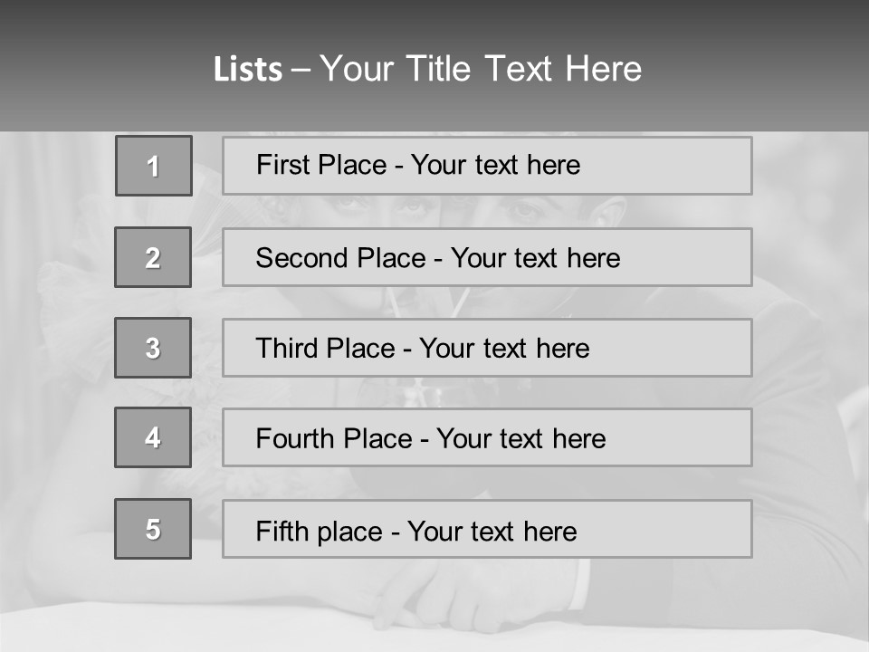 A Man And A Woman Drinking A Drink Together PowerPoint Template