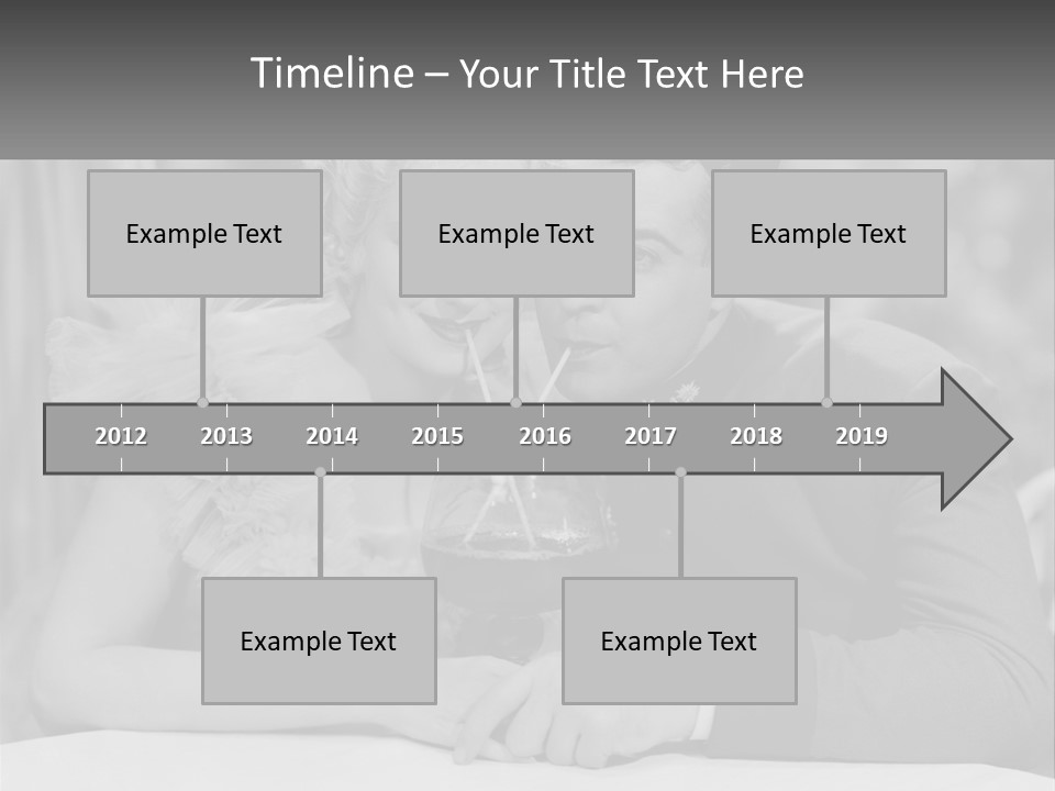 A Man And A Woman Drinking A Drink Together PowerPoint Template