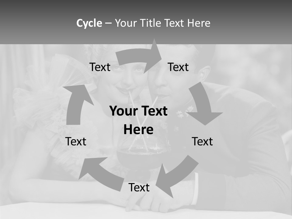 A Man And A Woman Drinking A Drink Together PowerPoint Template